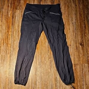 Athleta Black Track Jogger Pants with Reflective Trim